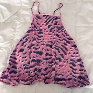 Low back pink and purple everly top